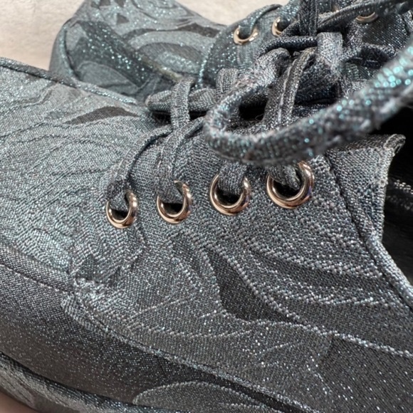 Jeffrey Campbell Shaggin Platform Heels Floral Lace Up Block Heel Shoes 8.5M - Picture 8 of 13